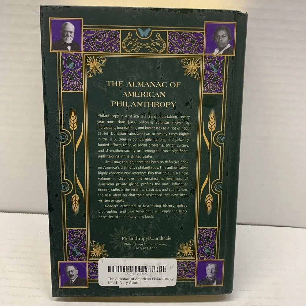 The Almanac of American Philanthropy, Karl Zinsmeister, Hardcover, VG'